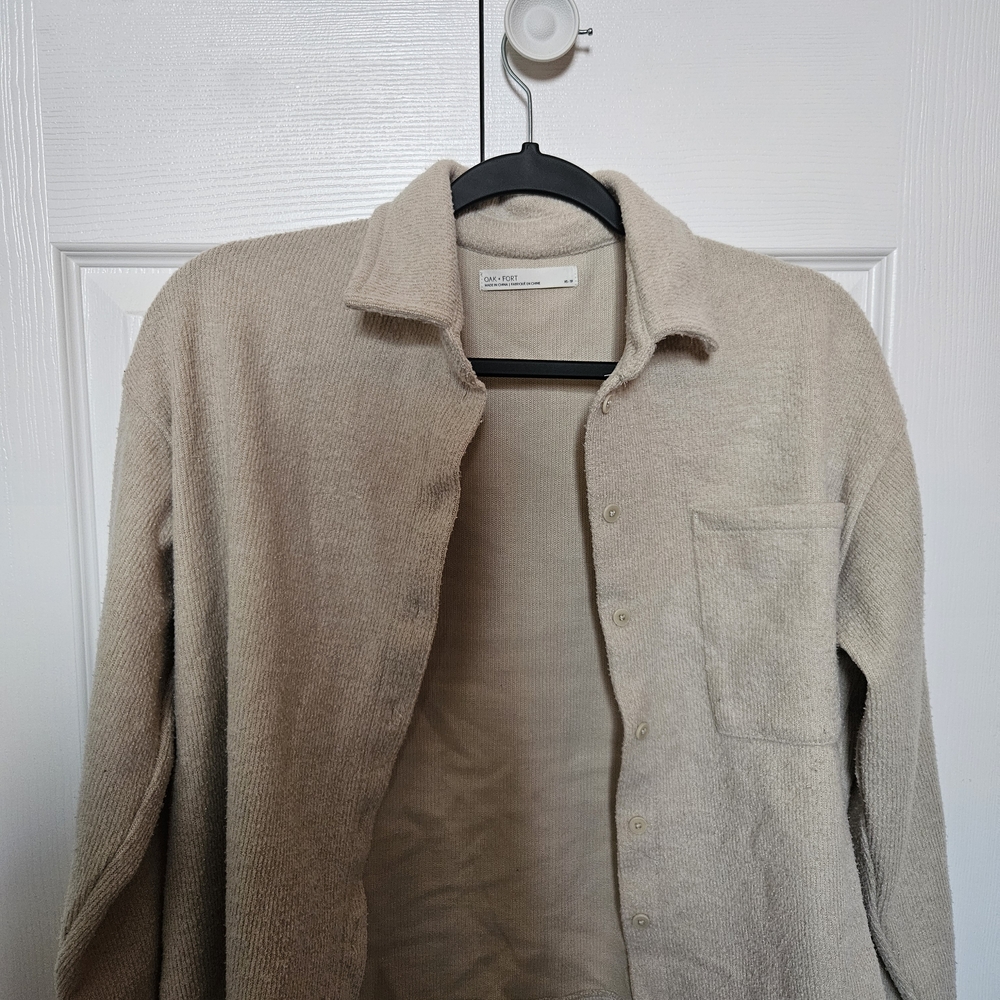 OAK + FORT Light Tan Shirt Jacket